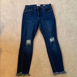 Dark wash LTJ Juliet Frayed Hem Jeans